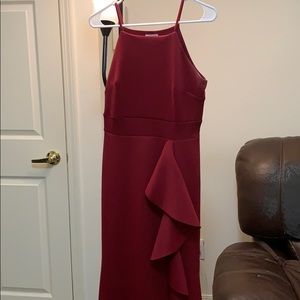 Red long formal dress size medium